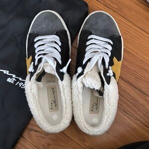 Vintage Havana Black and White Slip On Sneakers​